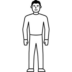 Mann figure line art vector illustration