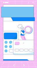 Internet financial management investment flat vector concept operation hand drawn illustration
