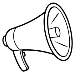 Megaphone line art vector illustration
