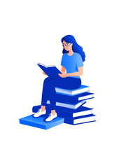 person reading a book