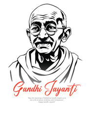 Gandhi Jayanti holiday celebration on the 2nd of October Social Media Post