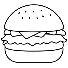 Burger  art vector illustration