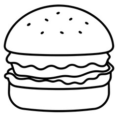 Burger  art vector illustration
