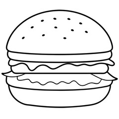 Burger  art vector illustration