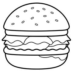 Burger  art vector illustration