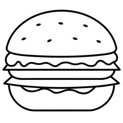 Burger  art vector illustration