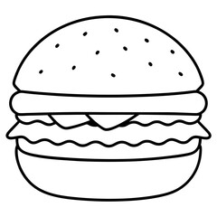 Burger  art vector illustration