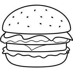 Burger  art vector illustration