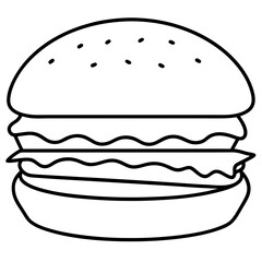 Burger  art vector illustration