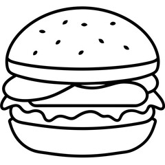 Burger  art vector illustration