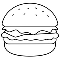 Burger  art vector illustration