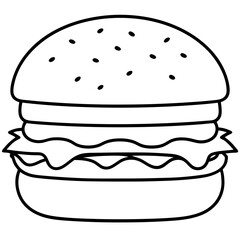 Burger  art vector illustration