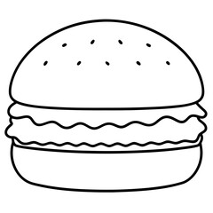 Burger  art vector illustration