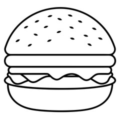 Burger  art vector illustration