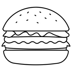 Burger  art vector illustration