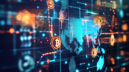 concept of worldwide banking network.