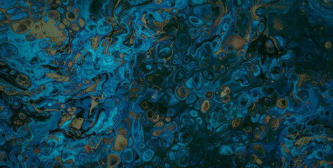 Enigmatic Elegance: Oil-Painted Liquid Art with Vibrant Translucent Colors
