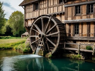 Fototapeta premium old wooden mill