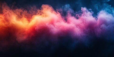 Naklejka premium Vibrant Abstract Explosion: Dynamic Colorful Smoke Bursts on Rainbow Background. Energetic Design for Marketing Campaigns, Game UI, Web Banners, and High-Resolution Wallpapers. Ideal for Creative Adve
