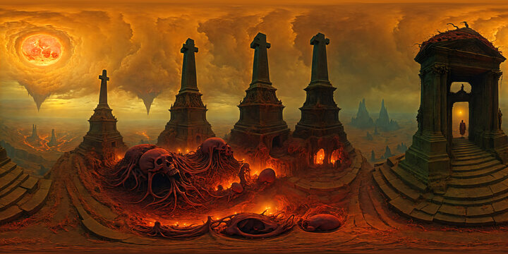 HDRI Hellscape V2 Environment Equirectangular Panorama 4