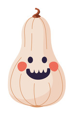 Cute squash with happy face