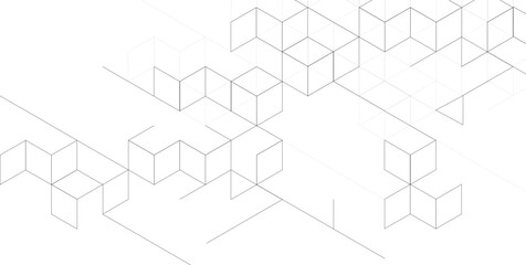 Geometric background with isometric cubes