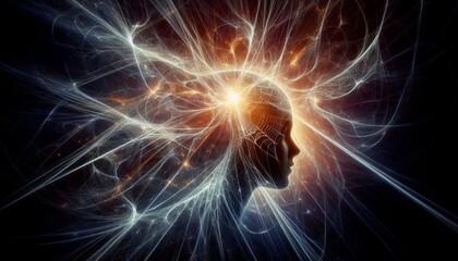 Chaotic web of internal mind entanglement visualizing depression, capturing the complex, intertwined thoughts and emotions within.

