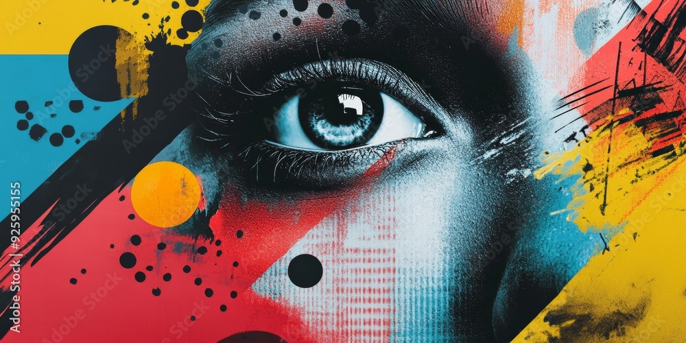 Poster close-up of a creative ad design with bold text and eye-catching graphics, highlighting the impact o