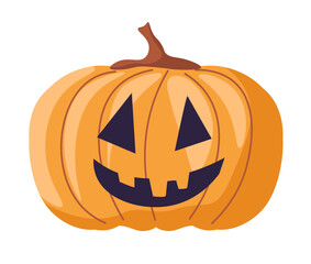 Halloween jack-o-lantern pumpkin smile vector