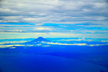 空撮の富士山