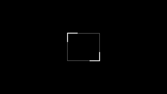 Camera recording screen. Square Frame Easy simple to use footage. Dynamic Motion Pack of Square Simple for Creative Project