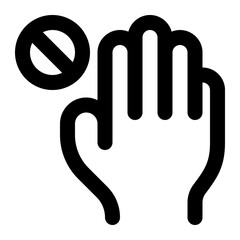 Obraz premium stop gesture, stop, stop sign, hand gesture, body language, sign language, non verbal, communication outline icon