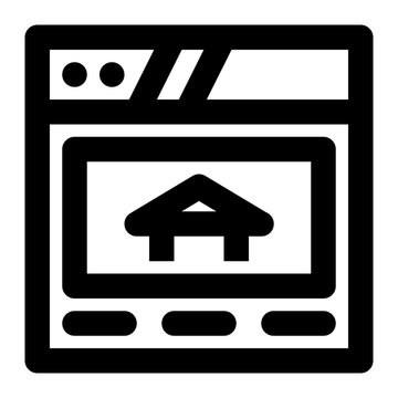 recommend clip art: homepage, website, web, internet, webpage, landing page outline icon