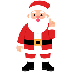 happy Santa Claus having new idea gesture illustration 