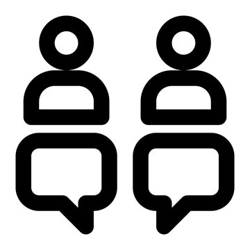 recommend clip art: interpersonal, communication, communicate, conversation, talking, chatting outline icon