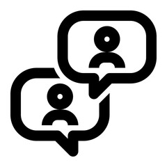 communications, chatting, talk, conversation, discussion, dialog, interpersonal, interaction outline icon