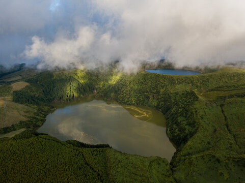 lagoons ins azores island portugal