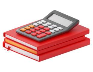 calculator and red book