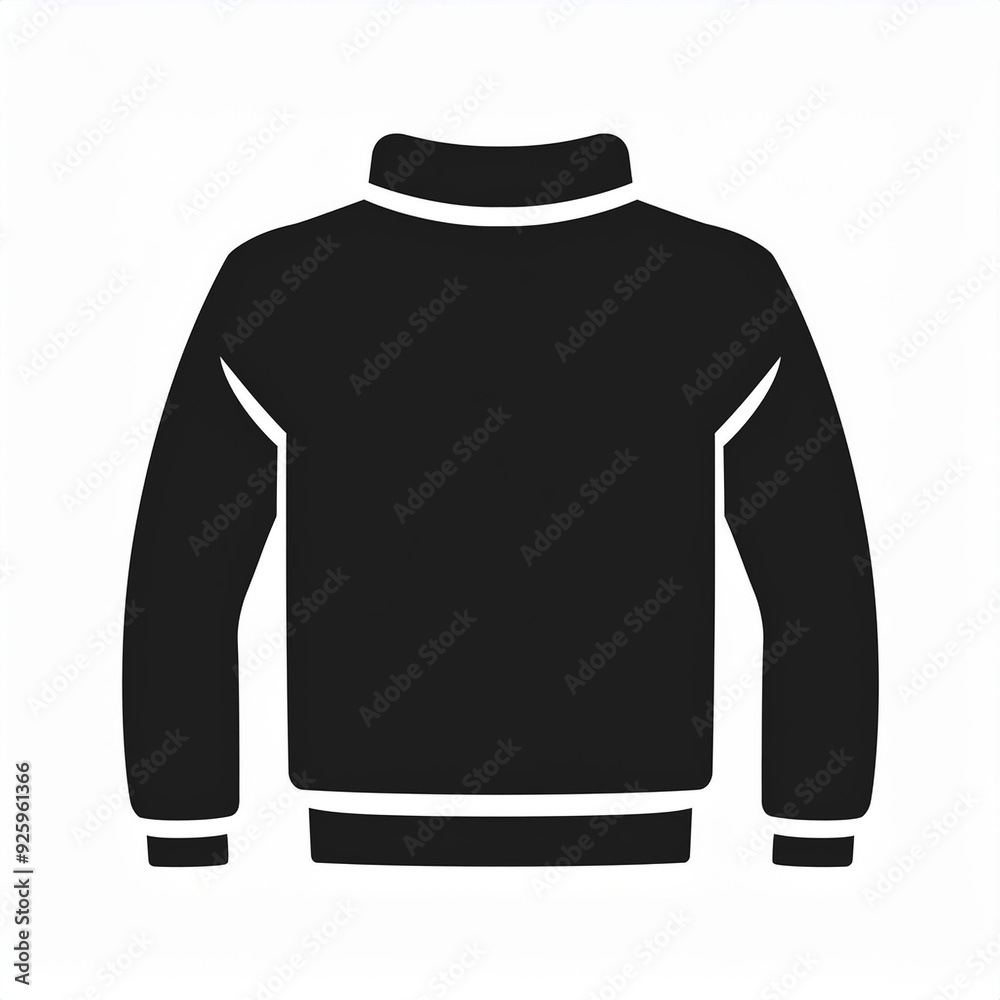 Wall mural sweater black icon isolated on white