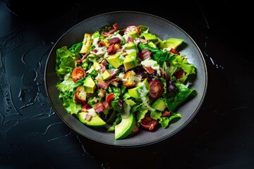 Avocado slices add creamy contrast to BLT salad