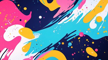 A playful background with splashes of color and abstract shapes, ideal for youthful designs, copy space, High quality, + --ar 16:9 --v 6.1 Job ID: cd761962-5f5c-4887-95d4-b4d2bd14e197