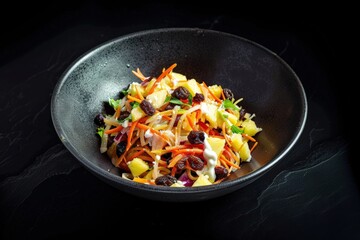 Shredded Carrots with Sour Cream and Mayonnaise Topping