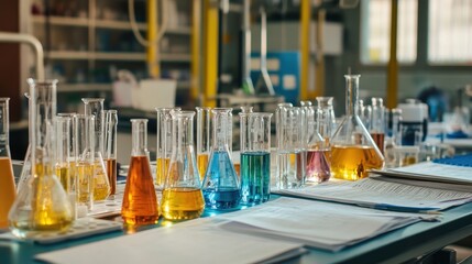 Chemical Experiment in a Laboratory.