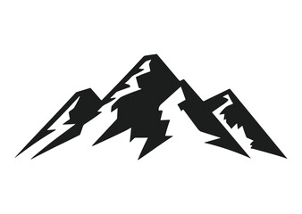 Majestic Mountain Silhouette Vector Illustration for Nature Designs