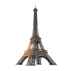 eiffel tower isolated on white
