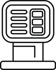 Simple parking meter icon with a digital display showing the time remaining