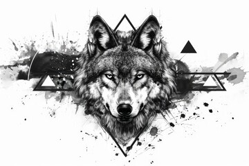 A sketch of a wolf on a white background, showcasing its detailed and artistic lines © Anjali