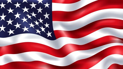 Obraz premium American Wave Flag