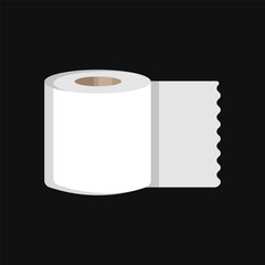 Toilet paper. flat vector design of toilet paper isolated on a background