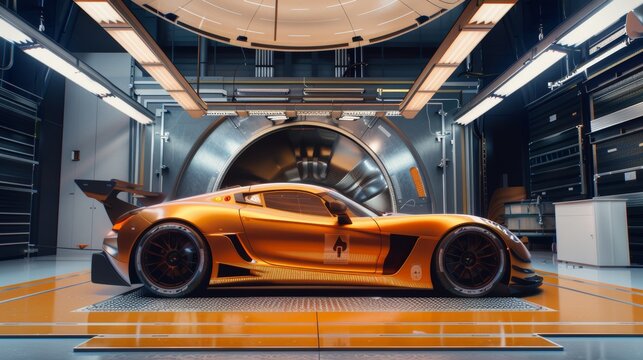 High Performance Car Aerodynamic Wind Tunnel Test Featuring Advanced Suspension System Design